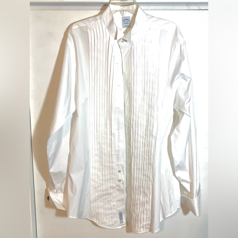 French Cuff, Classic Tuxedo White Dress Shirt, (100% cotton 17 neck 36 sleeve).